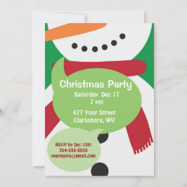 Invitación Fiesta de Navidades Snowman