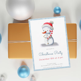Invitación Fiesta de Navidades Snowman Candy Cane