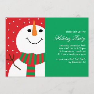 Invitación Fiesta de Navidades Snowman divertidos