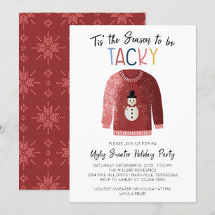 Invitación Fiesta de Navidades suéteres feos