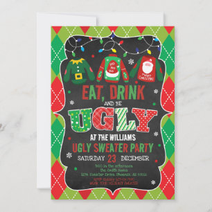 Invitación Fiesta de Navidades suéteres feos