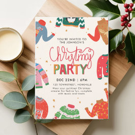 Invitación Fiesta de Navidades suéteres feos