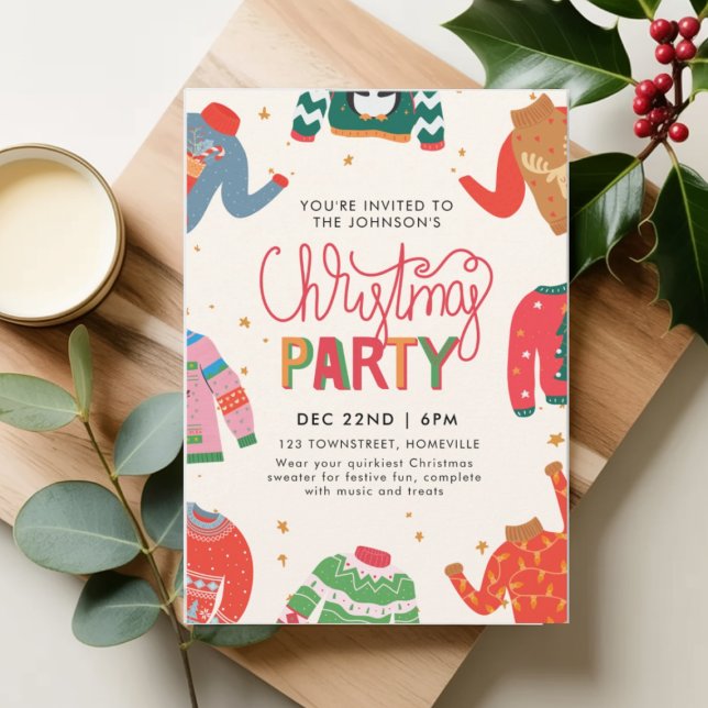 Invitación Fiesta de Navidades suéteres feos (Subido por el creador)