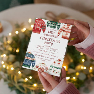 Invitación Fiesta de Navidades suéteres feos