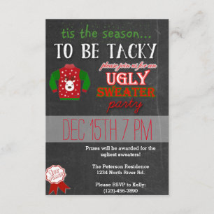 Invitación Fiesta de Navidades suéteres feos