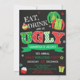 Invitación Fiesta de Navidades suéteres feos