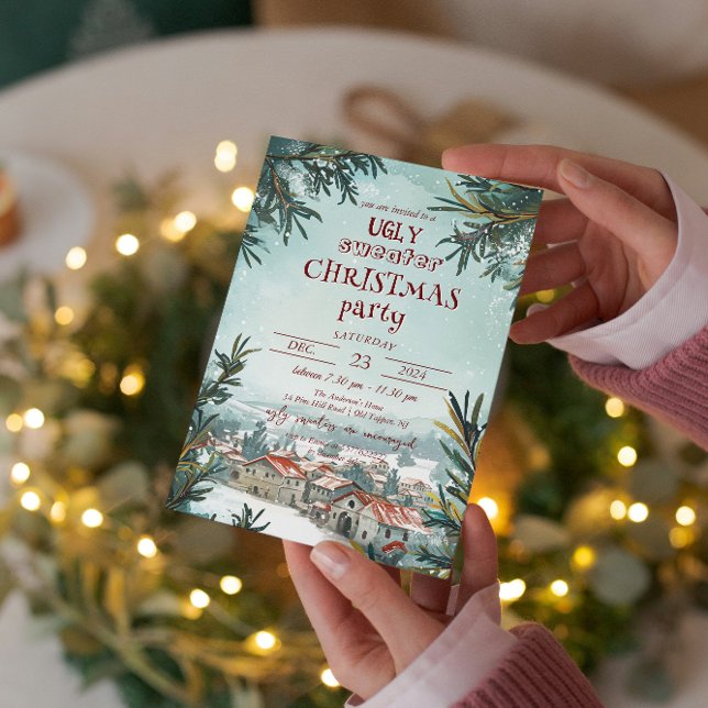 Invitación Fiesta de Navidades suéteres feos en la escena de  (Subido por el creador)