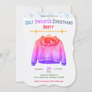 Invitación Fiesta de Navidades suéteres feos y personalizados