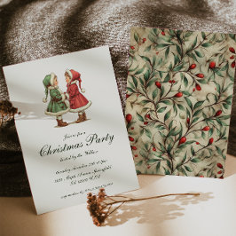 Invitación Fiesta de Navidades tradicionales de época