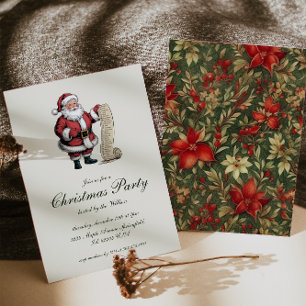 Invitación Fiesta de Navidades tradicionales de Santa Claus