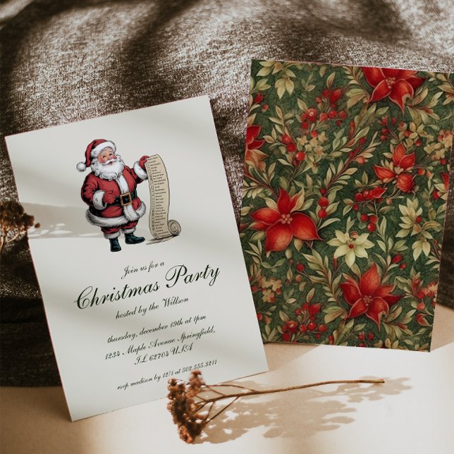 Invitación Fiesta de Navidades tradicionales de Santa Claus (Subido por el creador)