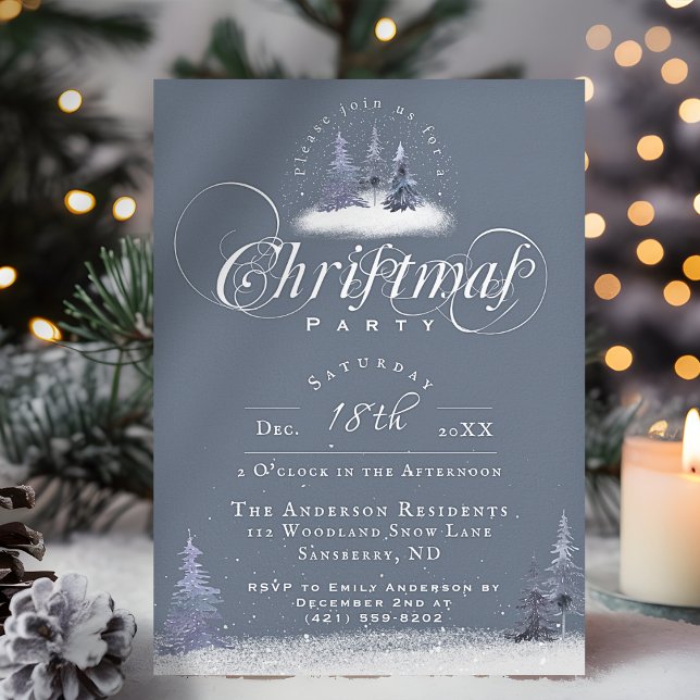 Invitación Fiesta de Navidades turbulentos y elegantes de Woo (Subido por el creador)