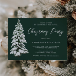 Invitación Fiesta de Navidades verdes festivo de árbol de Nav