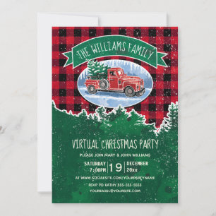 Invitación Fiesta de Navidades virtuales Camión ventilado roj