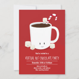 Invitación Fiesta de Navidades virtuales chocolate caliente c