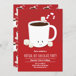 Invitación Fiesta de Navidades virtuales chocolate caliente c