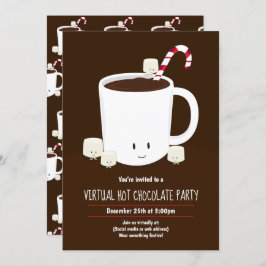 Invitación Fiesta de Navidades virtuales chocolate caliente m
