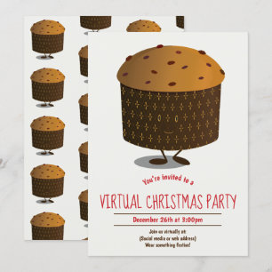 Invitación Fiesta de Navidades virtuales de Panettone Red Bro