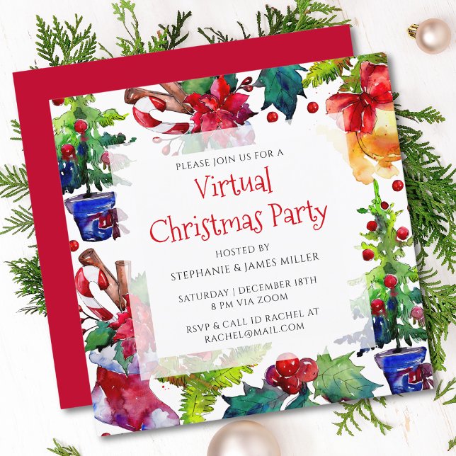 Invitación Fiesta de Navidades virtuales en cuarentena en lín (Subido por el creador)