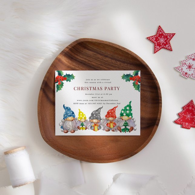 Invitación Fiesta de Navidades virtuales Gnomes Happy (Subido por el creador)