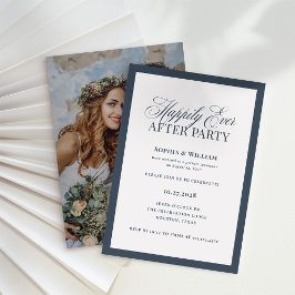 Invitación Fiesta de Navy Happily Ever After, Recepción de El
