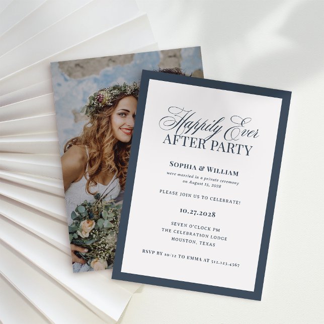 Invitación Fiesta de Navy Happily Ever After, Recepción de El (Subido por el creador)