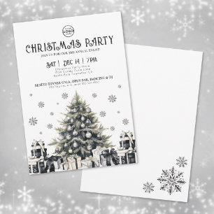 Invitación Fiesta de Negocios Blanco y Negro