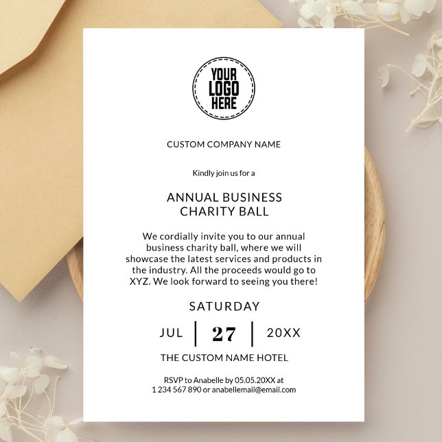 Invitación Fiesta de negocios de evento de caridad anual mini (Subido por el creador)