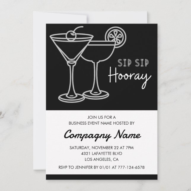 Invitación Fiesta de Negros invita a Cocktail (Anverso)