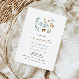 Invitación Fiesta de nidificación de Juguetes Vintage Neutral