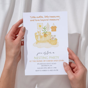 Invitación Fiesta de nidificación de la cuna de bebé Baby Sho