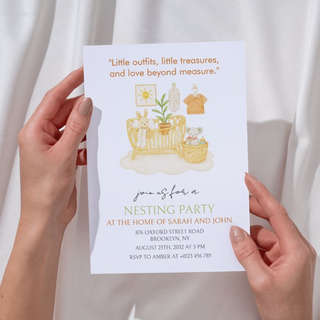 Invitación Fiesta de nidificación de la cuna de bebé Baby Sho (Subido por el creador)