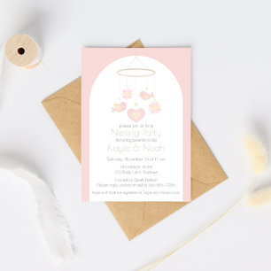 Invitación Fiesta de Nido Móvil de Pájaros