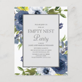 Invitación Fiesta de Nido Vacío de Flores Amarillas Blancas d