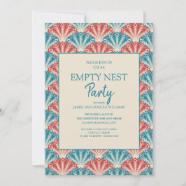 Invitación Fiesta de nido vacío del patrón de ventilador de l