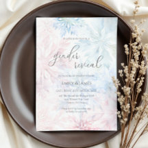 Fiesta de nieve rosa azul rosado revelado de géner