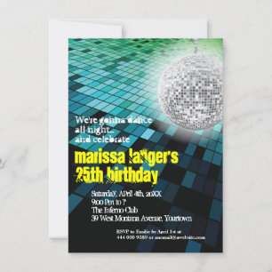 Invitación Fiesta de Nightclub Floor y Mirror Ball