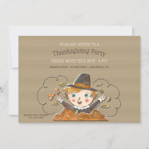 Invitación Fiesta de niños de Acción de Gracias