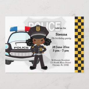 Invitación Fiesta de niños policías