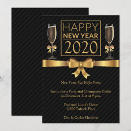 Invitación Fiesta de Noche Feliz Año Nuevo