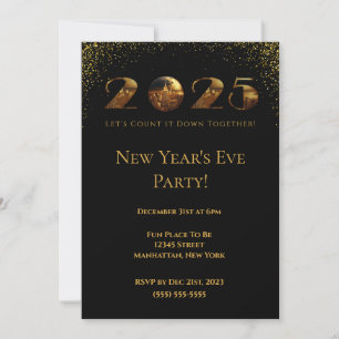 Invitación fiesta de Nochevieja 2025-Ball-NYC-