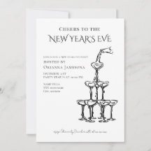 Fiesta de Nochevieja con champán caprichosa 