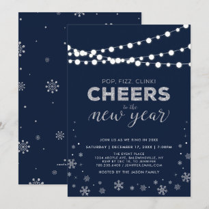 Invitación Fiesta de Nochevieja de Plata, Fiesta de Navidad d