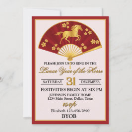 Invitación Fiesta de Nochevieja del Año Lunar del Caballo