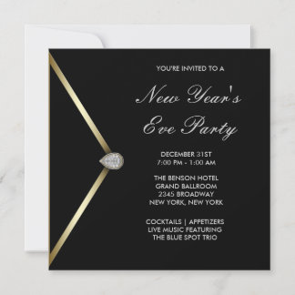 Invitación Fiesta de Nochevieja elegante