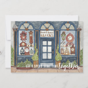 Invitación Fiesta de Nochevieja en la Tienda de Relojes Antig