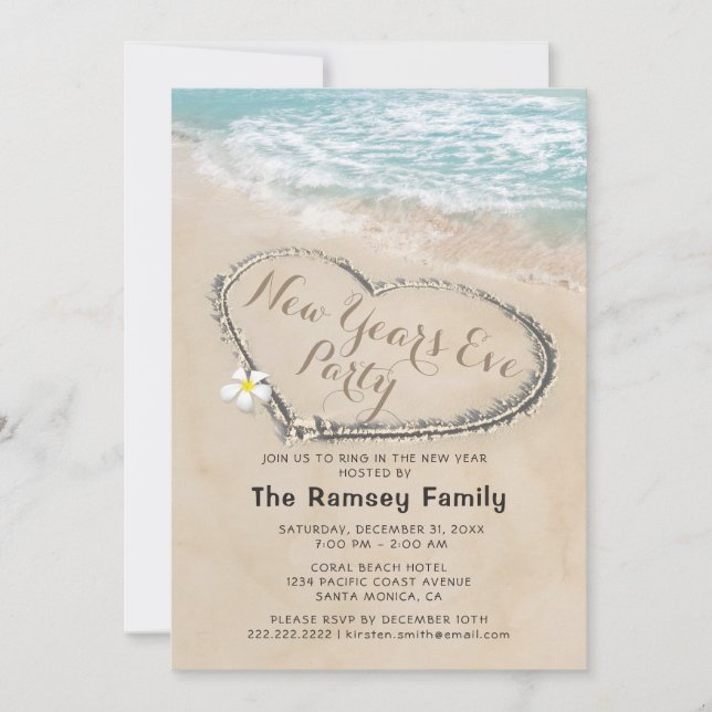 Invitación Fiesta de Nochevieja Temático (Anverso)