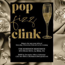 Invitación Fiesta de Nochevieja vitorea de oro