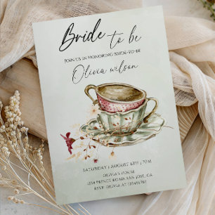 Invitación Fiesta de Novia por Casar en Prado Floral Rústico