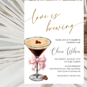 Invitación Fiesta de Novia por el Tema del Café